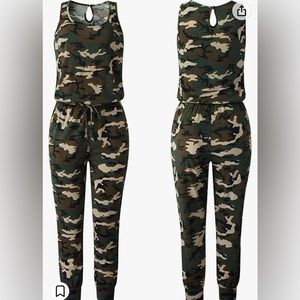 Camouflage Cotton Jumpsuit Size Medium